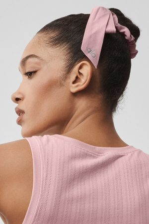 Love Knots Tie Scrunchie - Vintage Pink