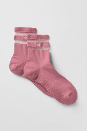Women's Pulse Grip Sock - Pink Wild Rose