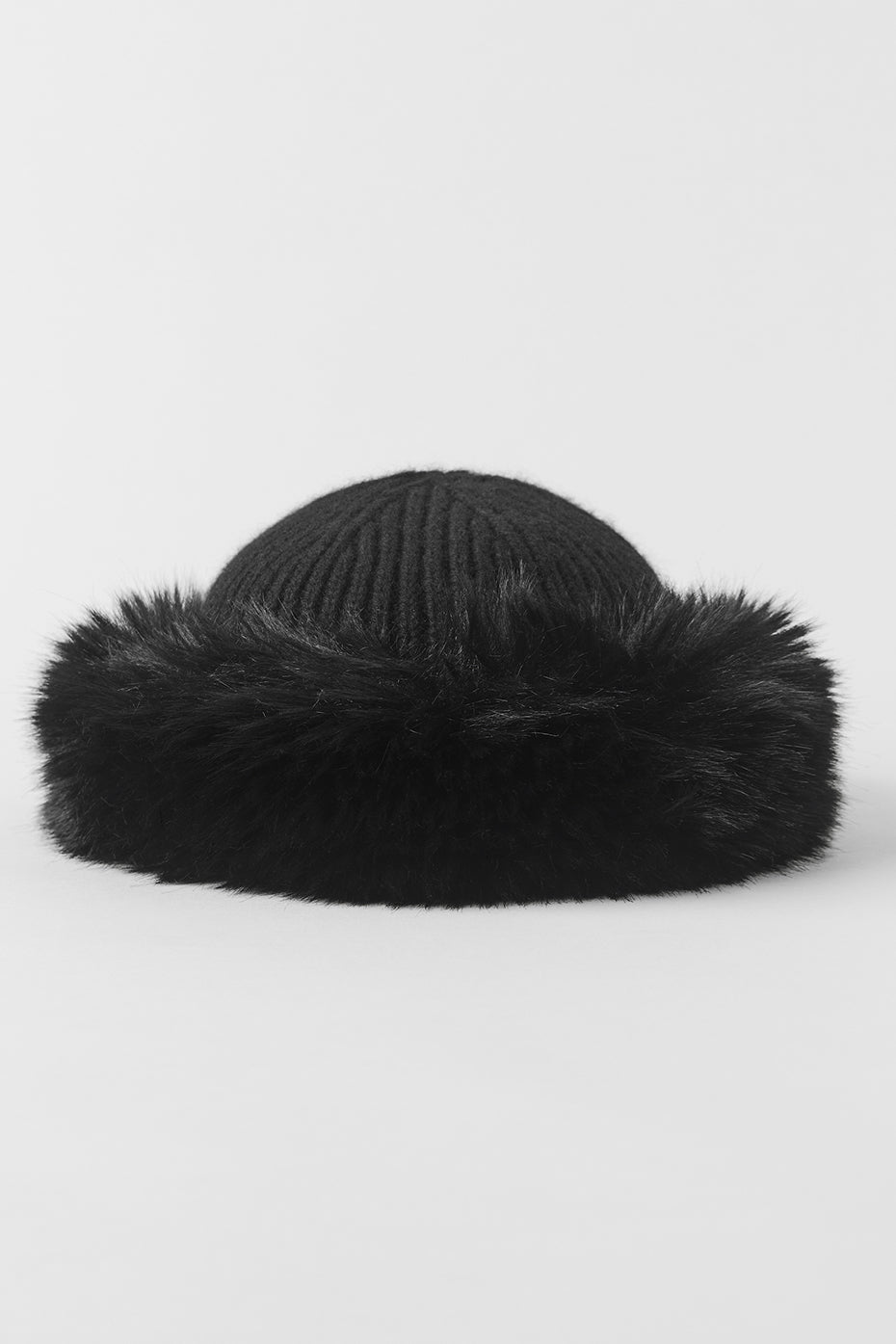 Courchevel Cashmere Faux Fur Beanie - Black - Image 2