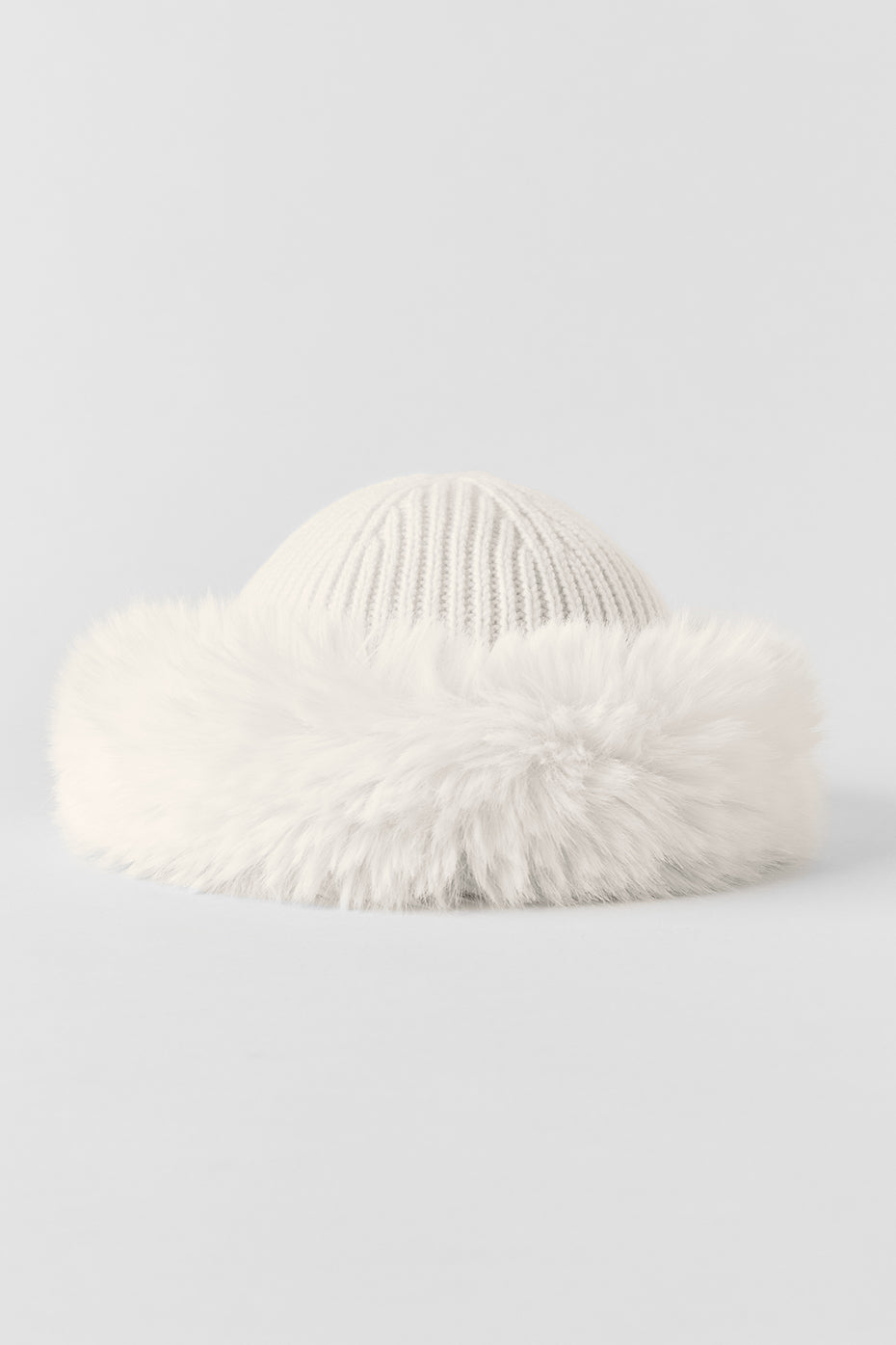 Courchevel Cashmere Faux Fur Beanie - Ivory - Image 2