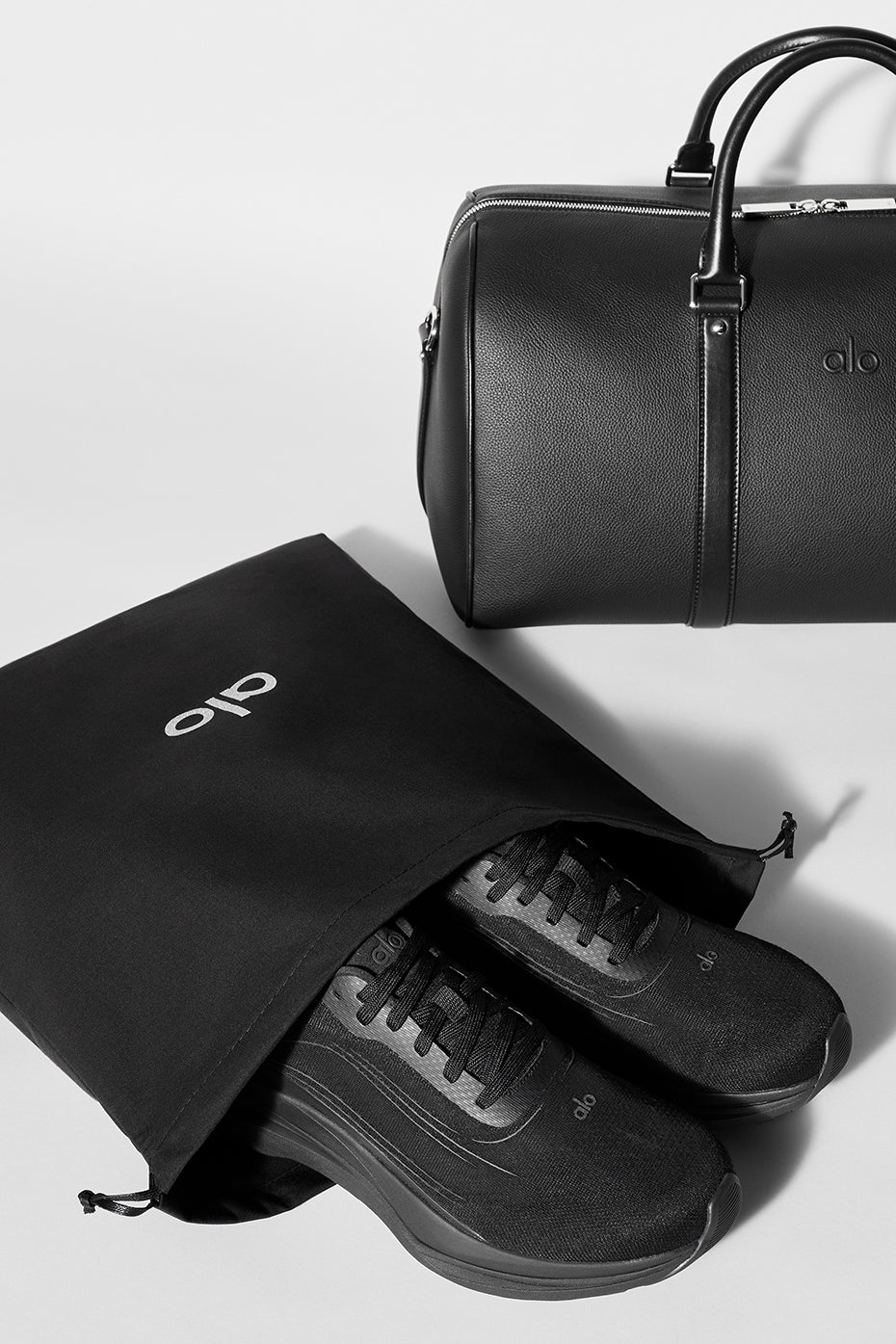 ALO Voyage Duffle - Black Leather - Image 8