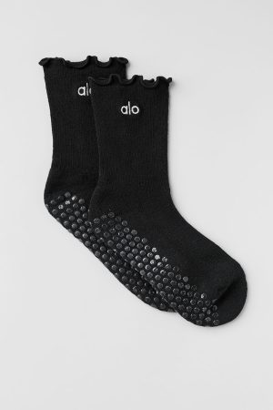 Lettuce Edge Grip Sock - Black