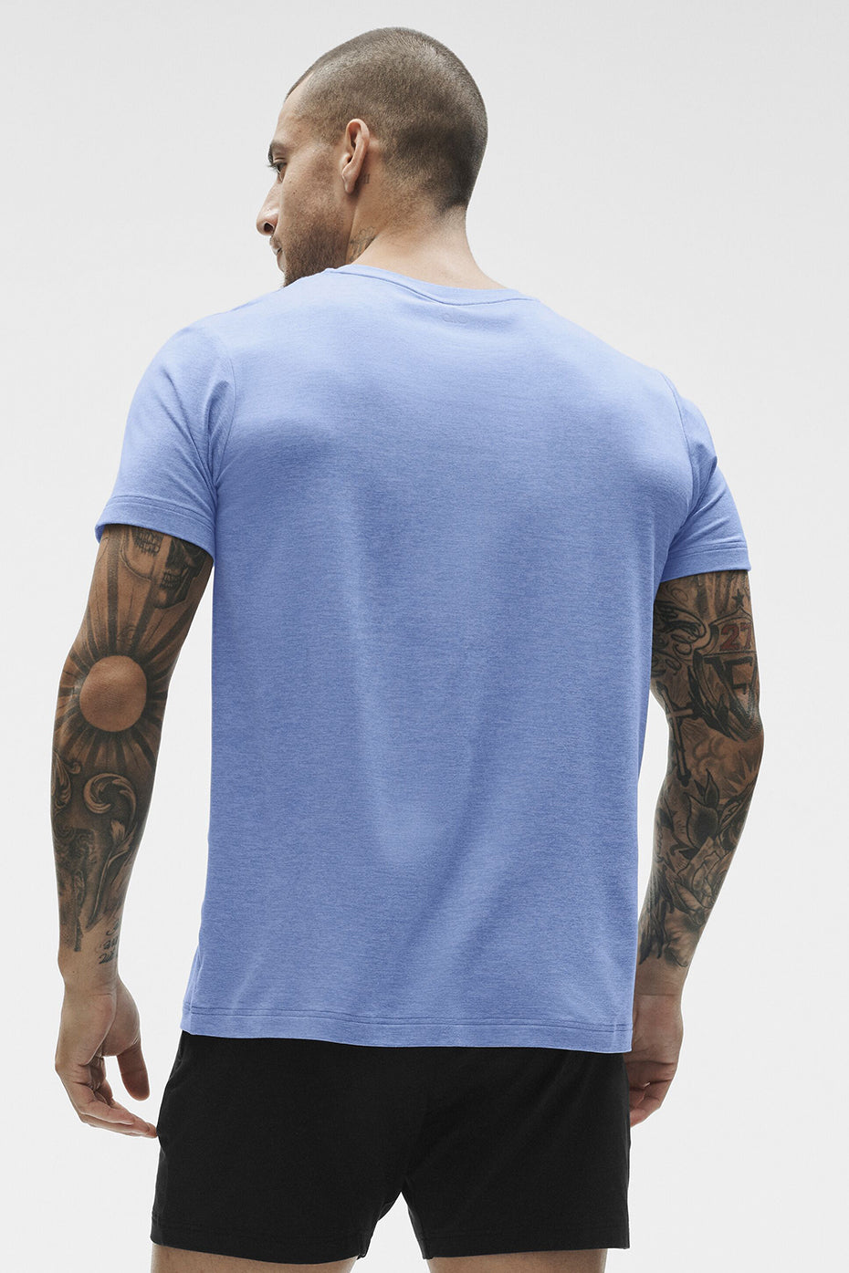 Conquer Reform Crewneck Short Sleeve - Provence Blue Heather - Image 2