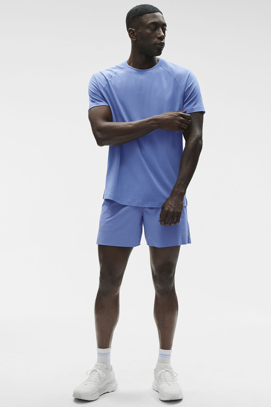 ALO Vapor Crewneck Short Sleeve - Provence Blue - Image 5