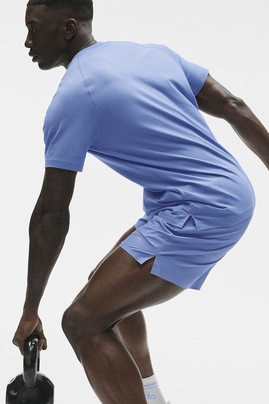 ALO Vapor Crewneck Short Sleeve - Provence Blue - Image 3