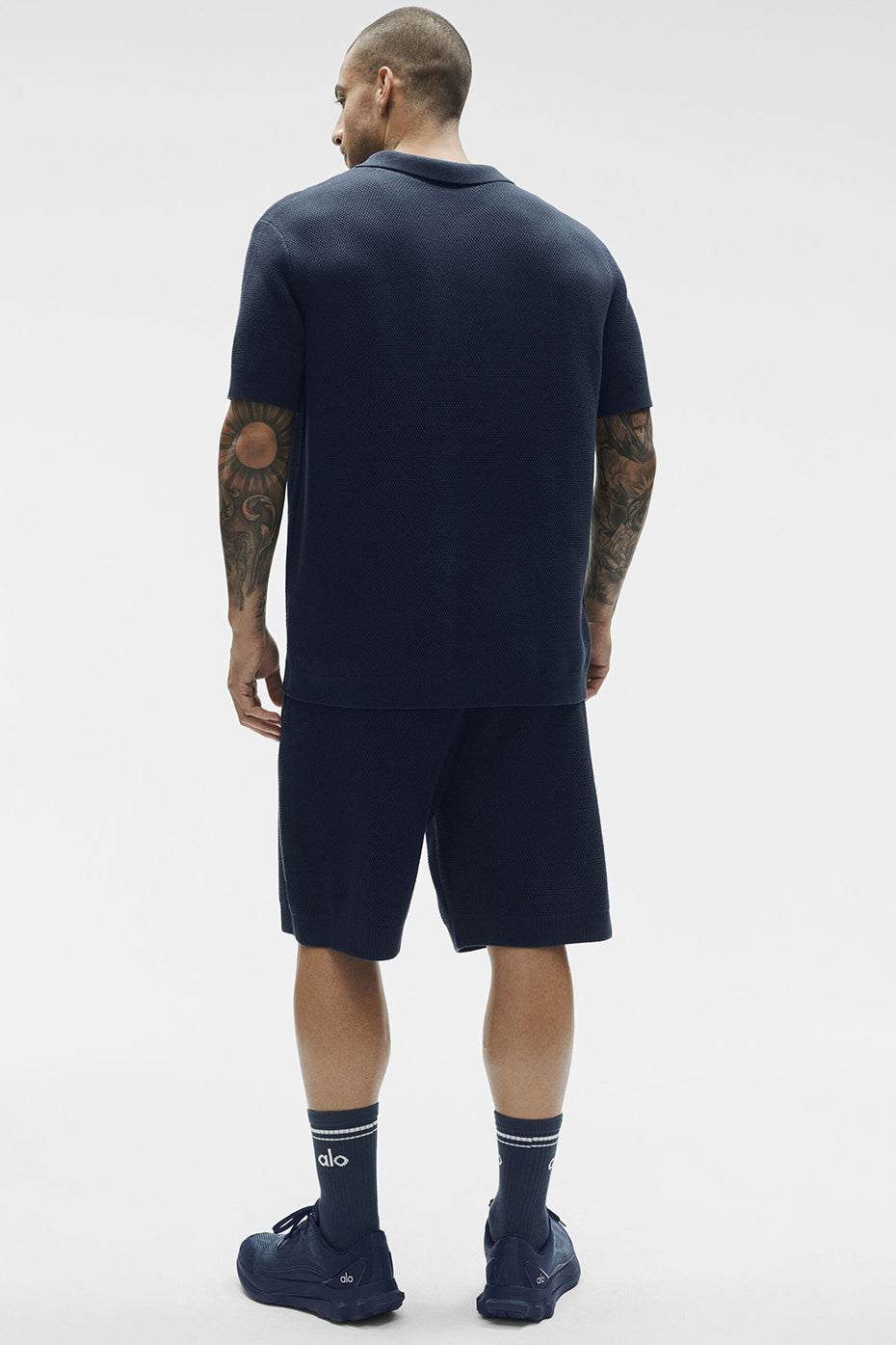 Sports Club Sweater Knit Polo - Navy - Image 5
