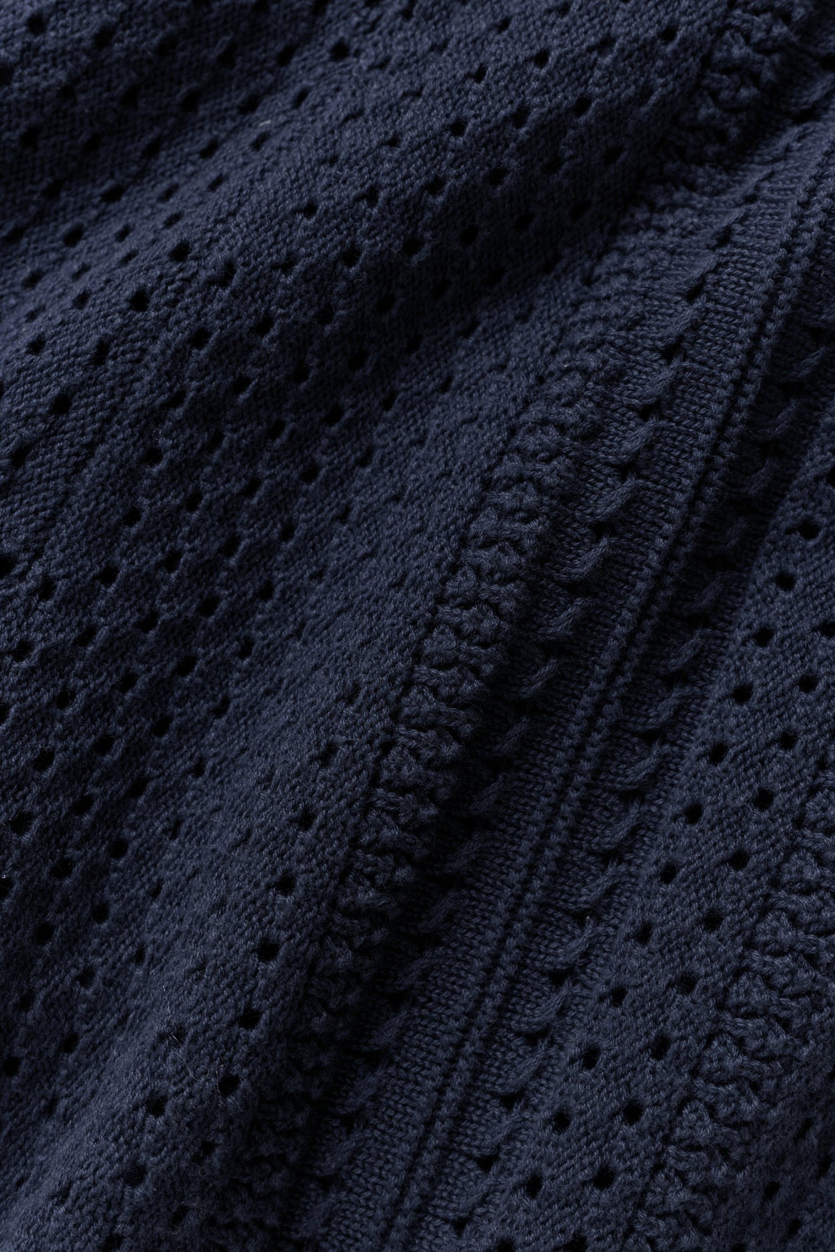 Coastline Knit Short Sleeve Polo - Navy - Image 7
