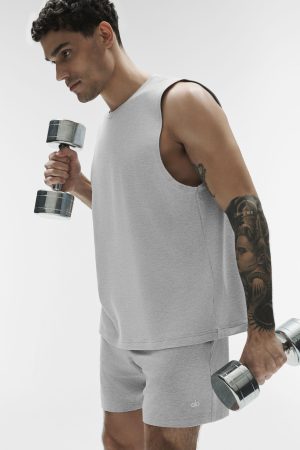 Conquer Muscle Tank - Athletic Heather Grey