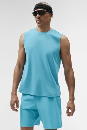 Conquer Muscle Tank - Blue Breeze