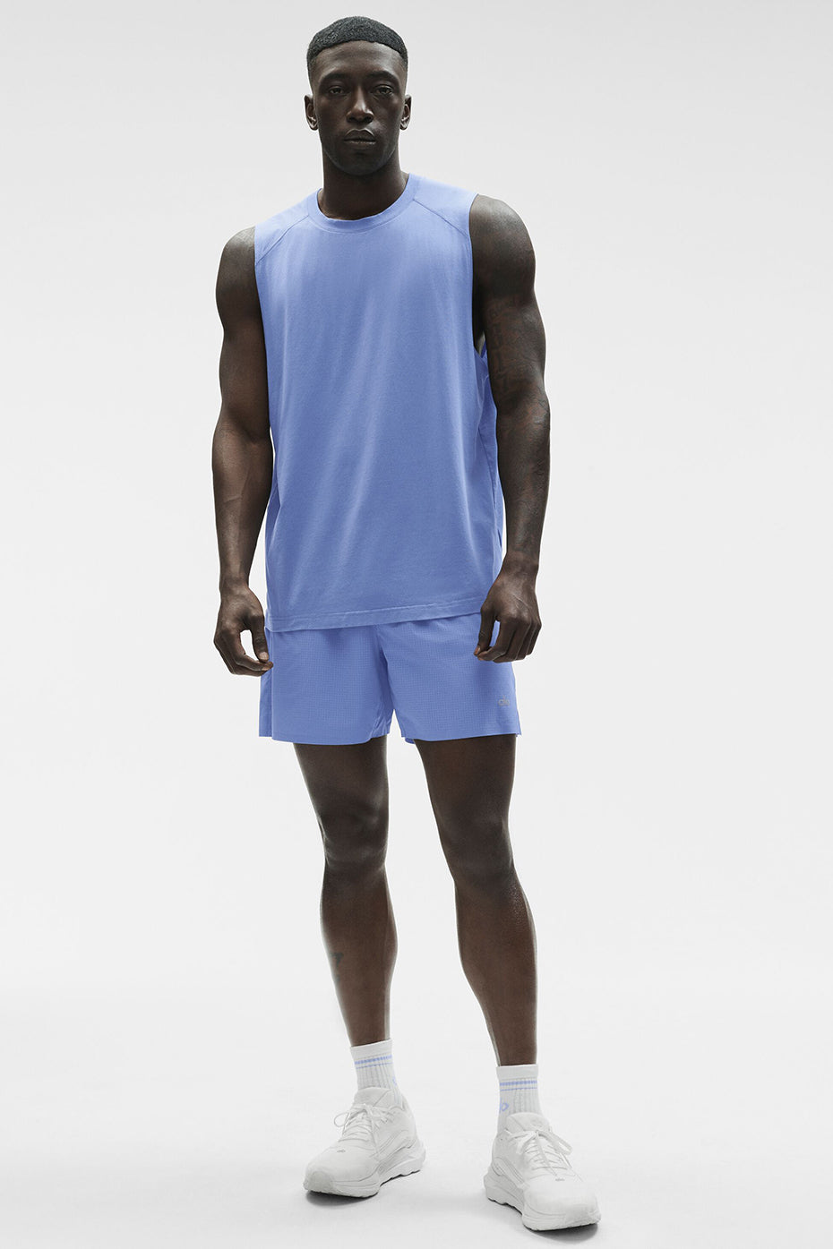 ALO Vapor Muscle Tank - Provence Blue - Image 5