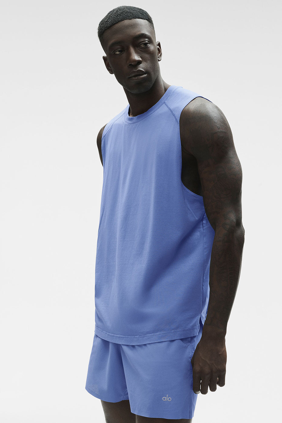 ALO Vapor Muscle Tank - Provence Blue - Image 3