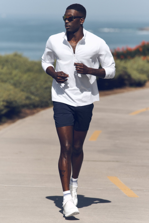 Conquer 1/4 Zip Reform Long Sleeve - White