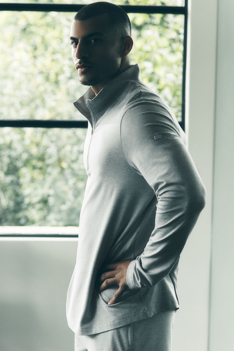 Conquer 1/4 Zip Reform Long Sleeve - Athletic Heather Grey