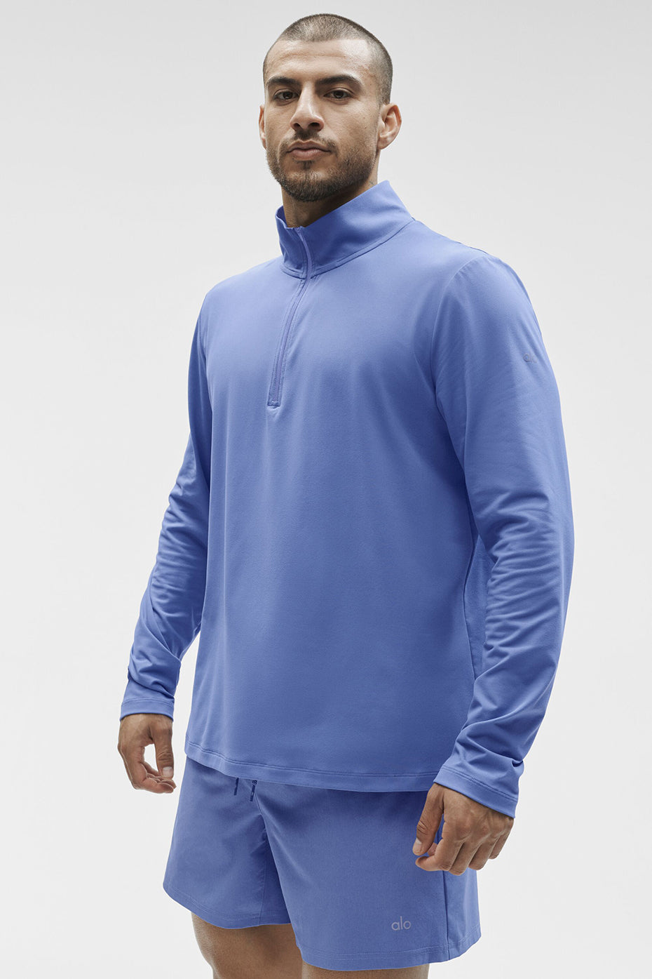 Conquer 1/4 Zip Reform Long Sleeve - Provence Blue - Image 4