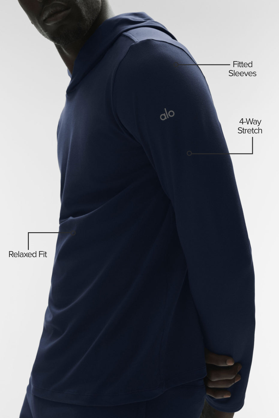 Conquer Reform Long Sleeve With Hood - Navy - Image 2