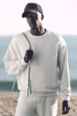 Chill Crew Neck Pullover - White Heather