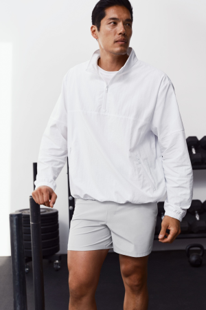 Light Weight Takeaway Track Pullover - White