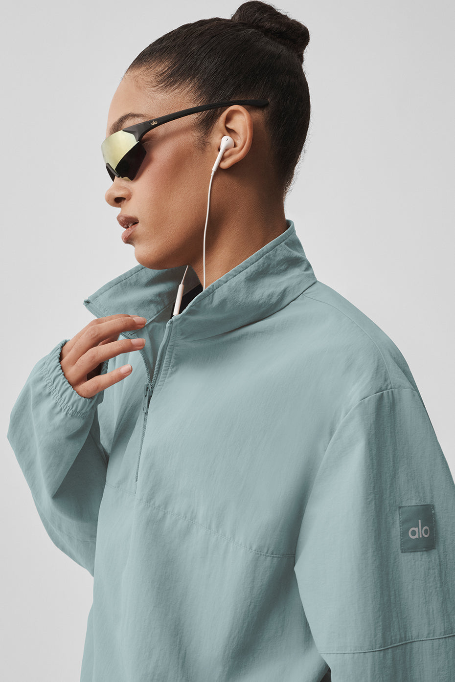Light Weight Takeaway Track Pullover - Desert Sage - Image 2