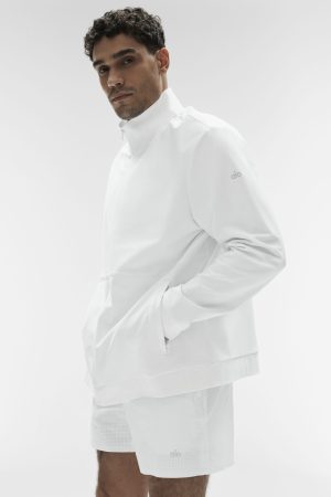 Conquer Max Mock Neck Full Zip - White