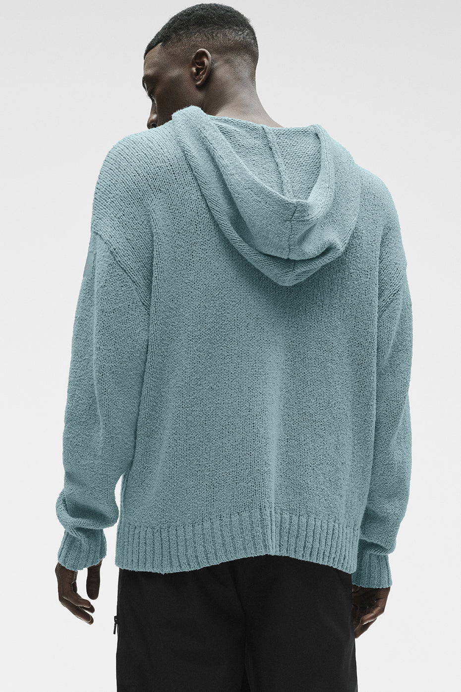 Textured Knit Hoodie - Desert Sage - Image 4