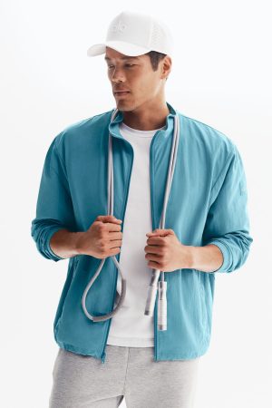Takeaway Track Full Zip Jacket - Blue Breeze