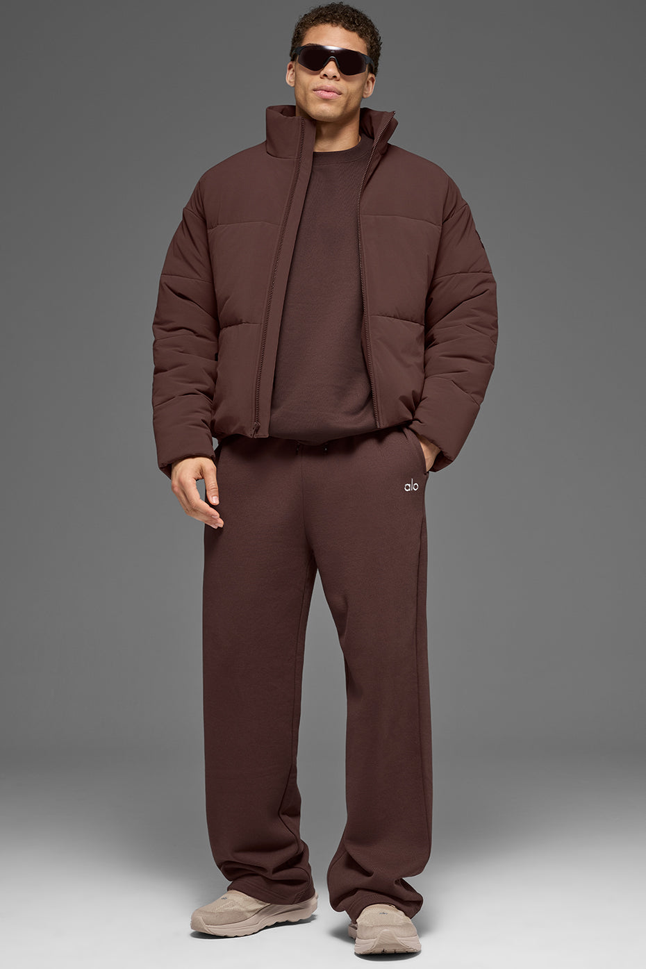 Stretch Woven Street Puffer - Brownstone - Image 4