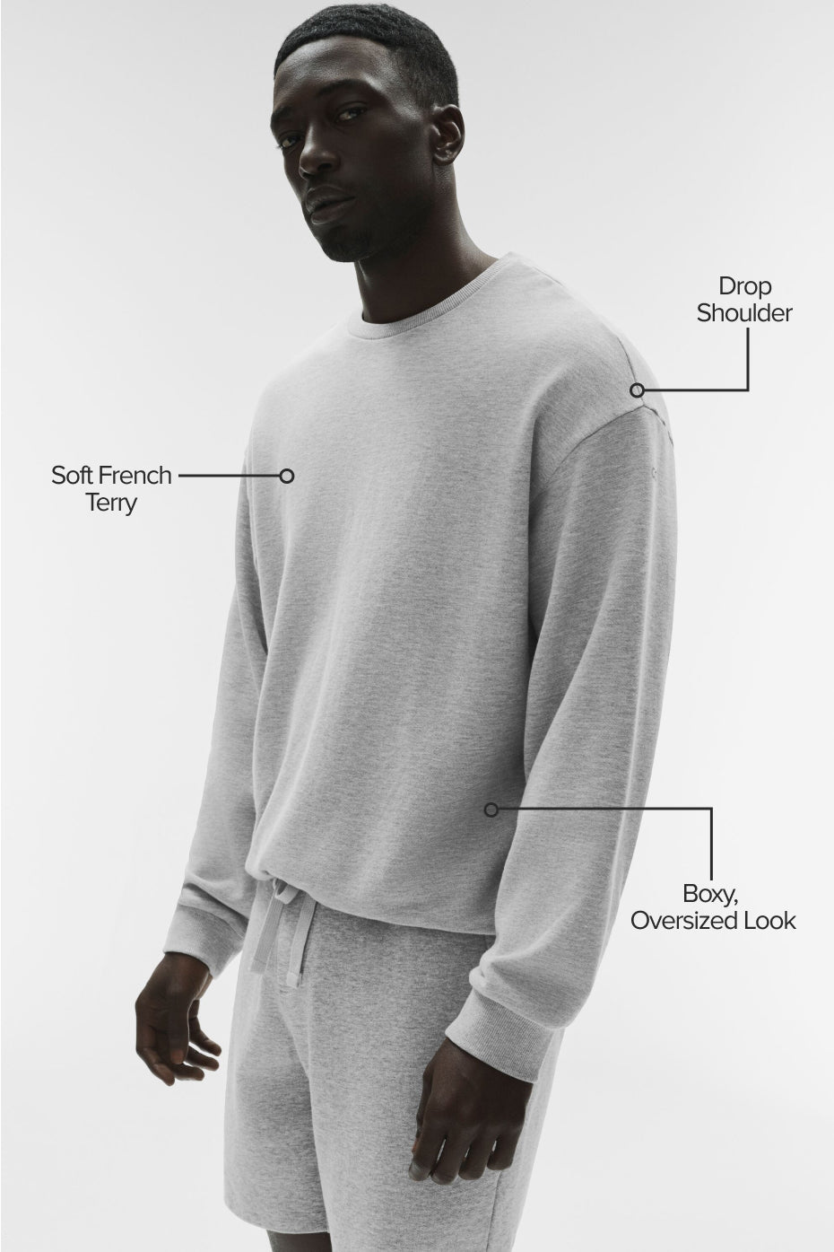 Chill Crew Neck Pullover - Athletic Heather Grey - Image 2