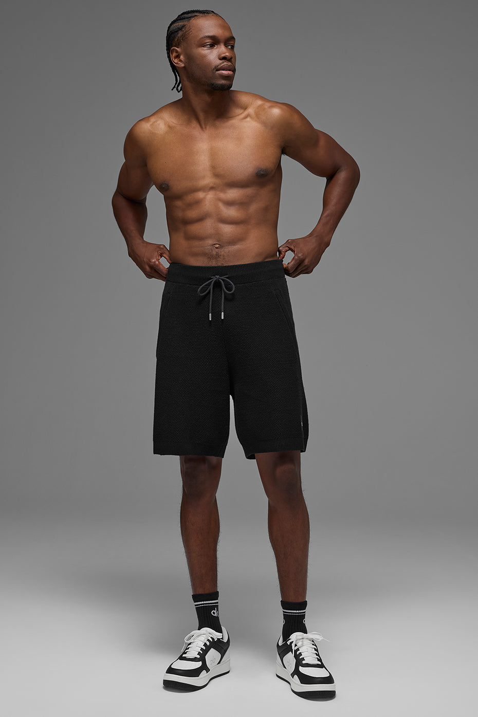 7 Sports Club Sweater Knit Short - Black - Image 4
