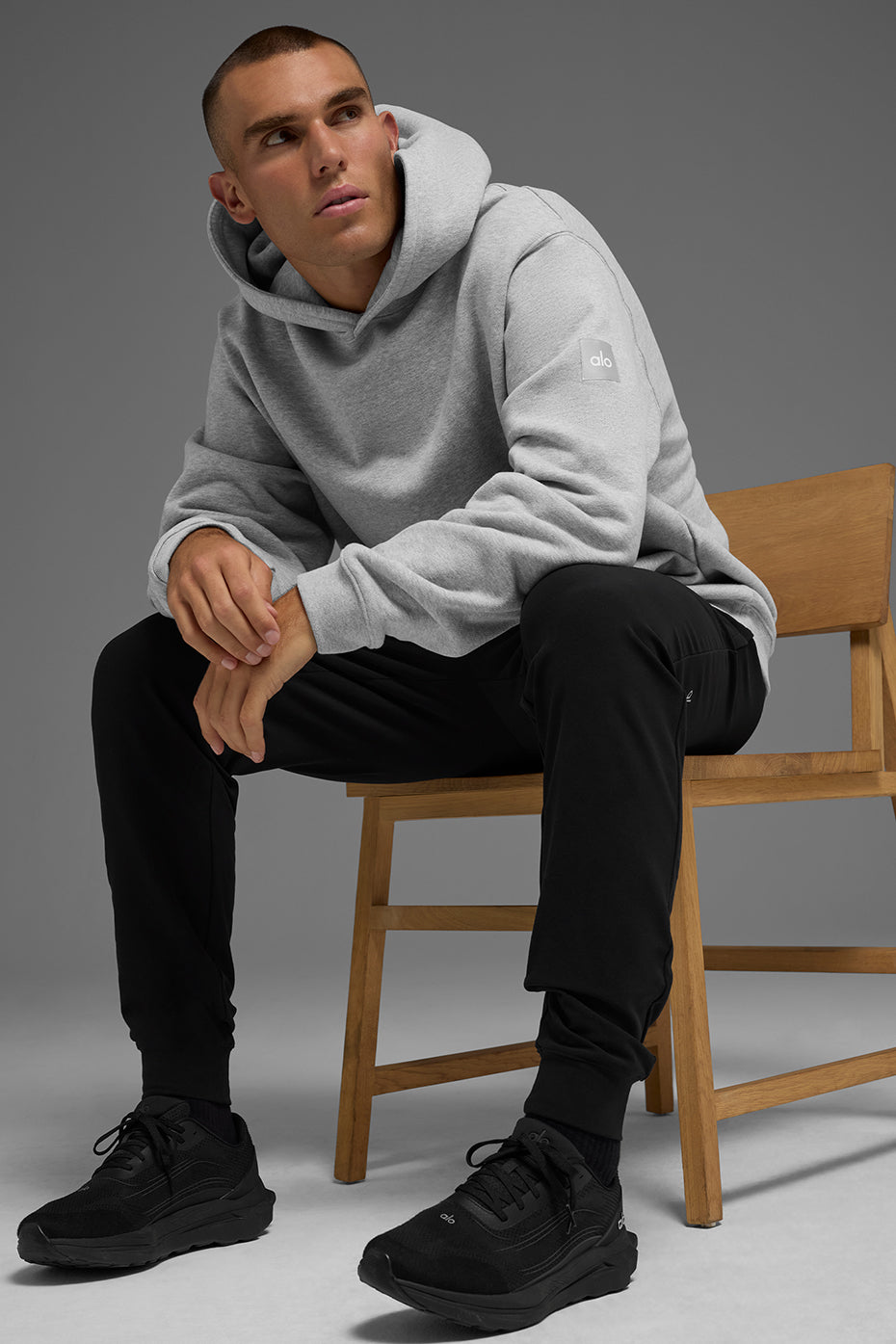 Renown Heavy Weight Hoodie - Athletic Heather Grey - Image 5