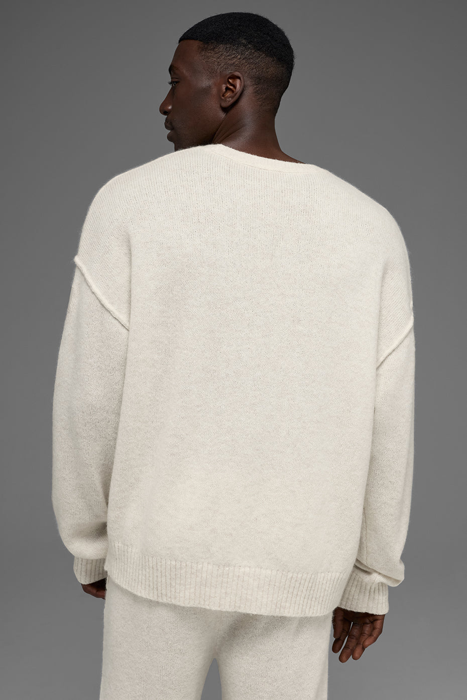 Unisex Wool?Cashmere New Class Crewneck Sweater - Bone Heather - Image 4