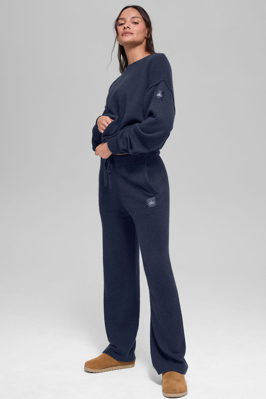 Unisex Wool?Cashmere New Class Crewneck Sweater - Navy - Image 4