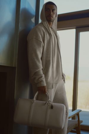 Wool Cashmere New Class Full Zip Hoodie - Oatmeal Heather