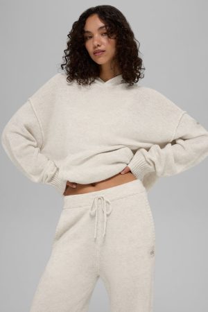Wool?Cashmere New Class Hoodie - Bone Heather