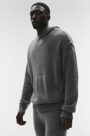 Wool Cashmere New Class Hoodie - Platinum Grey