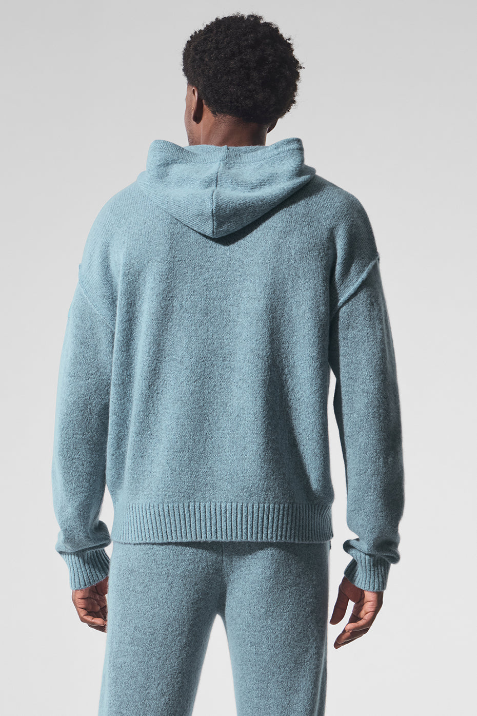 Wool?Cashmere New Class Hoodie - Celestial Blue Granite Heather - Image 3