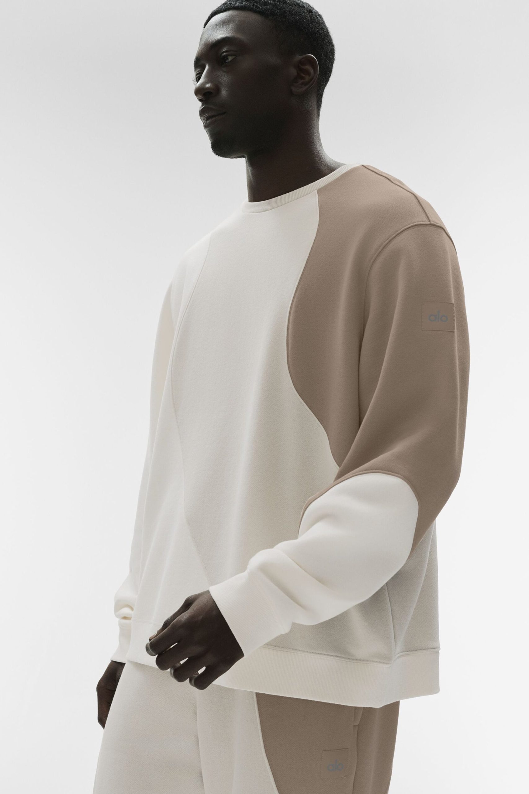 Make Waves Crew Neck Pullover - Ivory/Bone/Gravel - Image 3