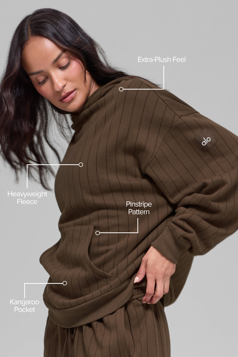 Pinstripe Hoodie - Espresso Pinstripe - Image 2