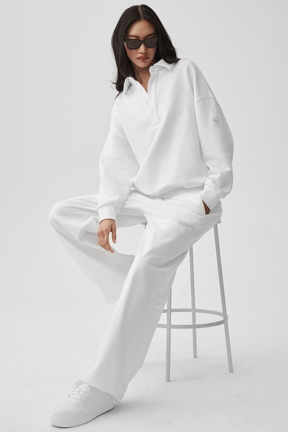 Take It Easy Long Sleeve Henley Pullover - White - Image 6