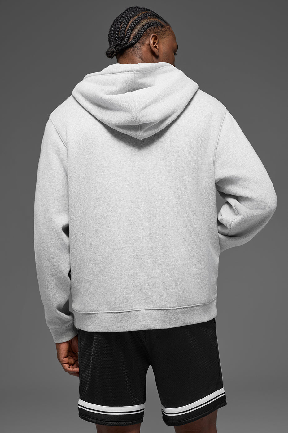 Renown Heavy Weight Full Zip Hoodie - Athletic Heather Grey - Image 3