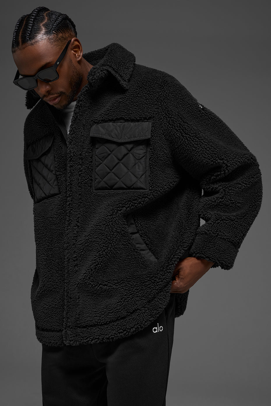 Sherpa Edge Shacket - Black - Image 4