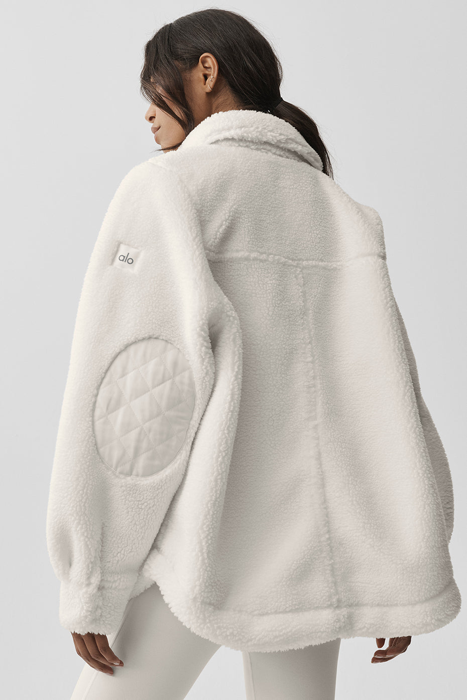 Sherpa Edge Shacket - Ivory - Image 2