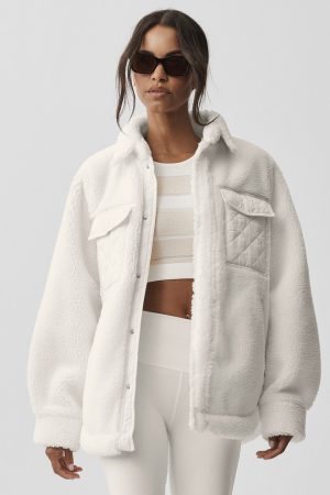 Sherpa Edge Shacket - Ivory