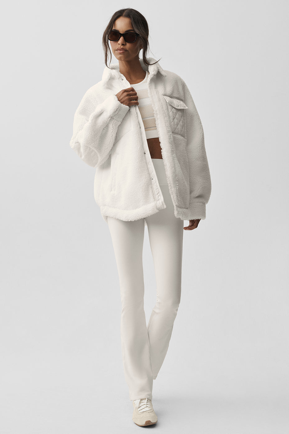 Sherpa Edge Shacket - Ivory - Image 4