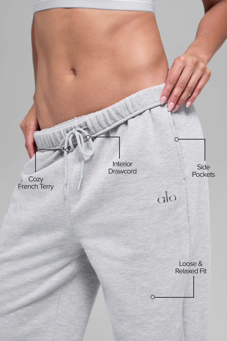 Accolade Straight Leg Sweatpant - Athletic Heather Grey - Image 2