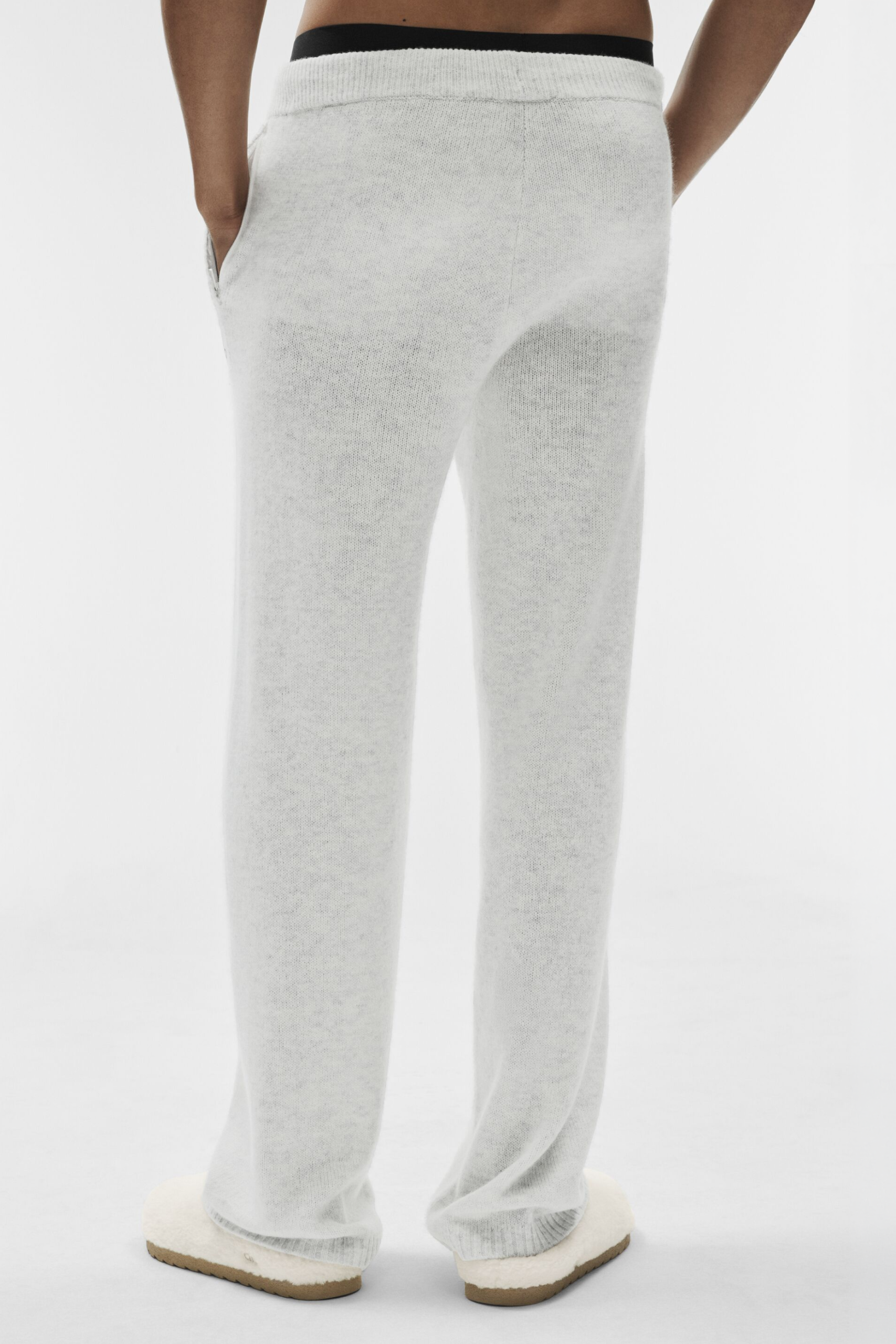 Wool Cashmere New Class Sweatpant - White Heather - Image 2