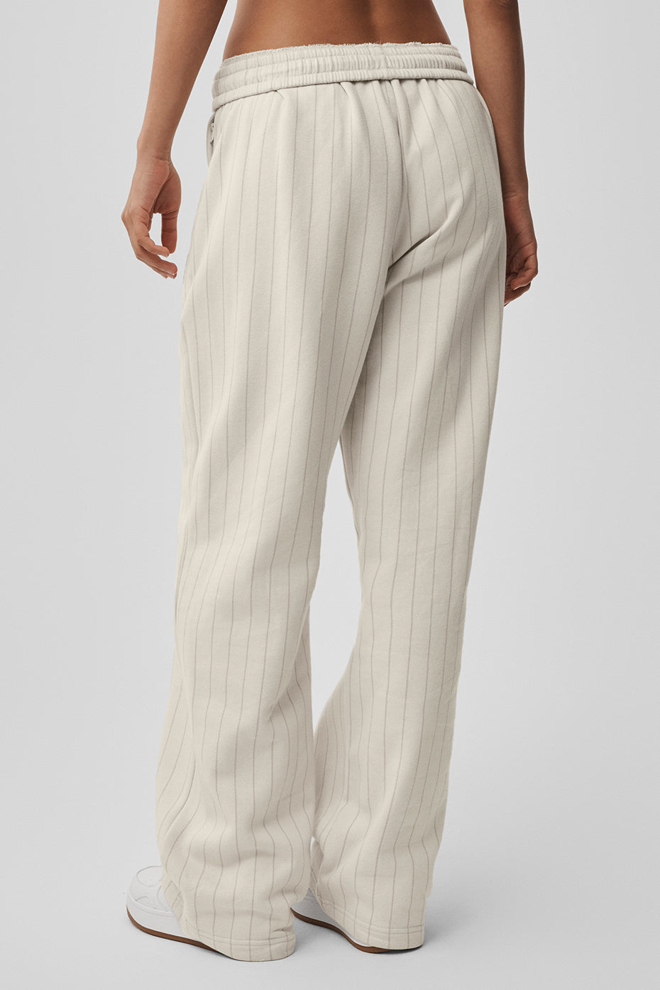 Pinstripe Straight Leg Sweatpant - Bone Pinstripe - Image 3