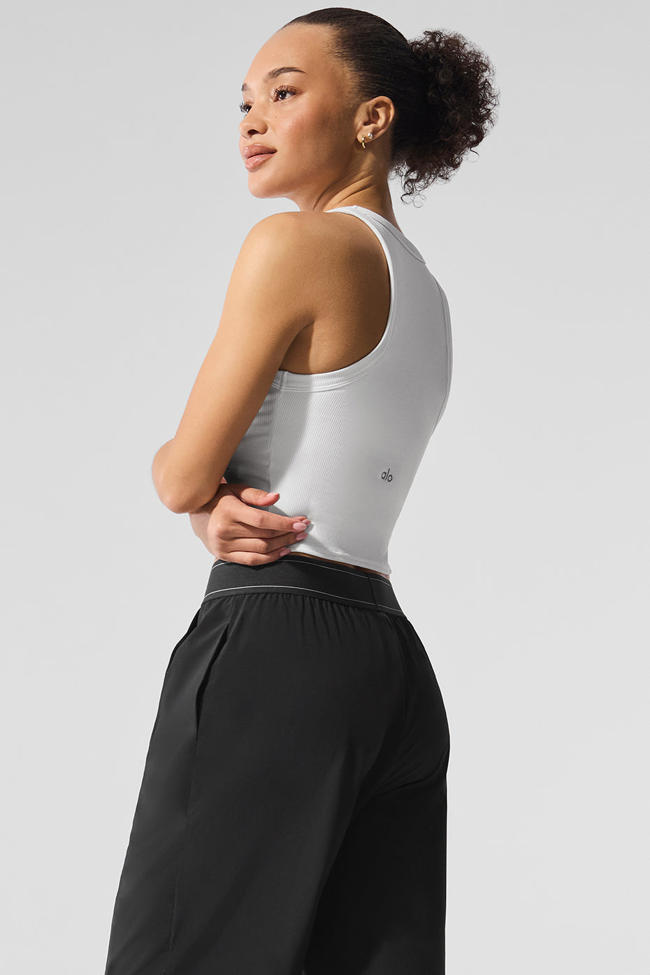 Goddess Ribbed Go-To Tank - White - Image 2