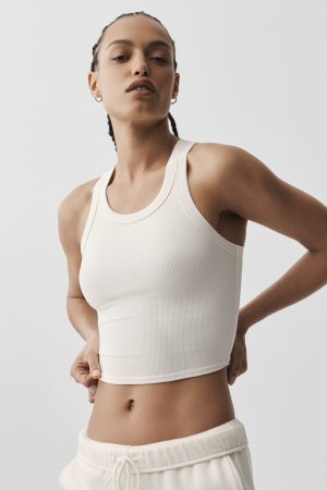 Goddess Ribbed Go-To Tank - Ivory