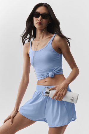 Ribbed Adore Tank - Light Provence Blue