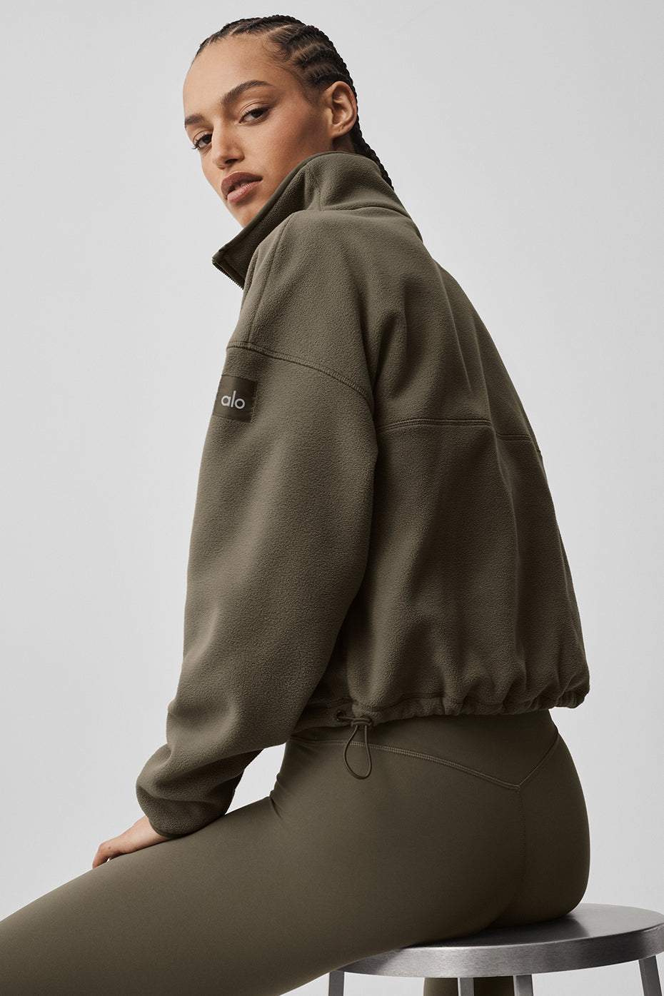 Polar Fleece Retreat Cover Up - Olive Tree - Image 2